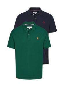 Рубашка на пуговицах классического кроя U.S. POLO ASSN. Alfred, темно-синий/зеленый