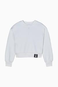 Детская хлопковая толстовка J315 Patrizia Pepe, белый