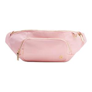 Lululemon Нейлоновая поясная сумка через плечо унисекс, Mist Pink & Gold Metal