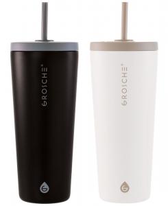 Набор из 2 термокружек Jasper с трубочками GROSCHE, Black / White