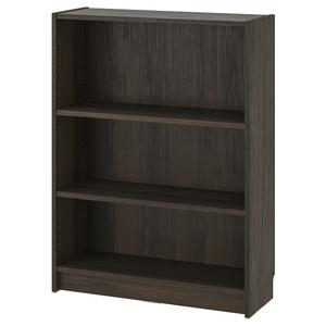 Книжный шкаф IKEA, 80x28x106 см, цвет dark brown oak effect