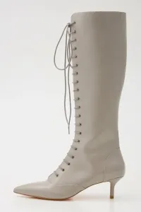 Длинные сапоги на шнуровке спереди Rienda, цвет L/Beg1