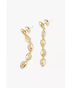 Серьги-Капельки Lucia с каскадным паве из ракушек Classicharms, gold