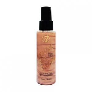 Готовый набор Glow Makeup Fixing Spray Shimmer Finish Rose Gold W7
