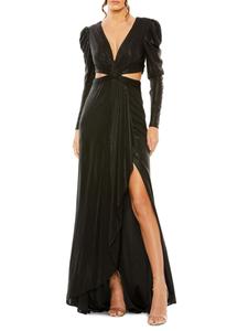 Металлическое платье с вырезом Mac Duggal, черный
