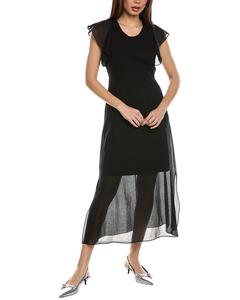 Платье-миди Theory Flutter, черный