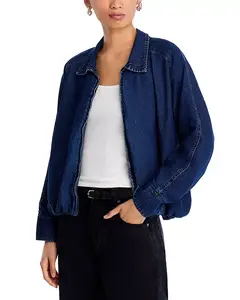 Джинсовая куртка-бомбер Steve Madden, синий