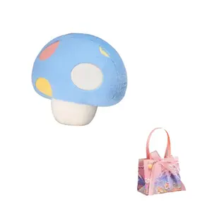 Плюшевая кукла с мультяшным кроликом и грибами высота 40см Runcan, синий