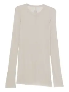 Футболка в рубчик с длинными рукавами Rick Owens, серый