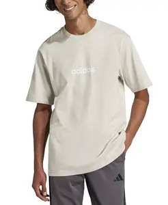 Мужская футболка Essentials Regular-Fit с линейным логотипом Adidas, серый