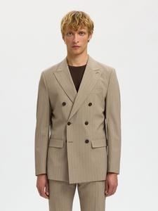 SELECTED Пиджак классического кроя в песочном, темно-бежевом цвете
