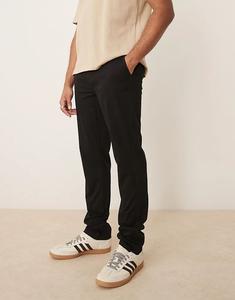 Узкие брюки чинос черного цвета New Look