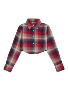 Рубашка в клетку DSQUARED2 KIDS, красный