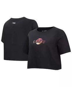 Черная женская укороченная футболка свободного кроя San Francisco Giants Painted Sky Pro Standard, черный