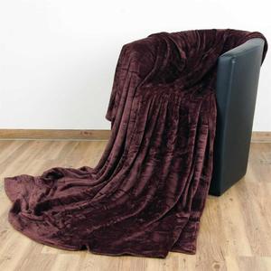 Мягкий плед "Целина" - качественный пушистый плед, 150 х 200 см - лосось. Bestlivings, коричневый