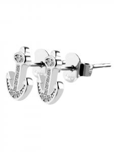 Adeliás Женские серьги - серьги-гвоздики из серебра 925 пробы с кубическим цирконием в серебряной оправе