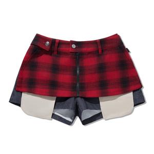 Женская плиссированная юбка-шорты LiNing, красный