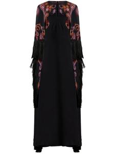 Шелковое платье с принтом ETRO, черный