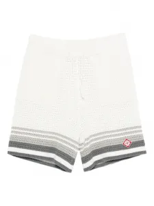 Вязаные шорты в полоску Casablanca, белый
