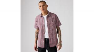 Рубашка классического стандартного кроя с коротким рукавом Levi's, Landon Plaid Henna - Brown