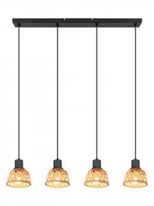 Globo lighting Подвесной светильник "венна" в черно-светло-коричневом цвете - (Ш)72 x (В)120 x (Г)13 см