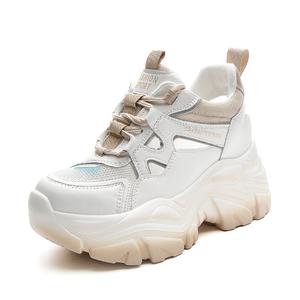 Дышащие легкие утяжеляющие кроссовки мид-топ Shangjinni, Белый хаки