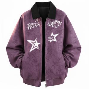 Куртка Unisex Lapel Thickened HUANQIU, фиолетовый