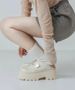 Лоферы с толстой подошвой, покрытые эмалью Evol, цвет Ive