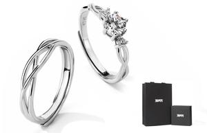 Кольцо Unisex XXOFF, Men'S Open Mouth Ring + Women'S Closed Mouth Ring 5