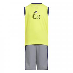 Повседневная спортивная одежда Pure Sulfur Light Gray для детей 3-7 лет Adidas, светло-серый