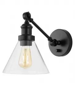 Настенный светодиодный светильник Cowie с регулировкой яркости Jonathan Y, черный