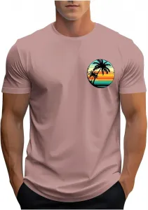 Футболка мужская Casual с коротким рукавом и 3D-принтом Sunset Coconut Palm