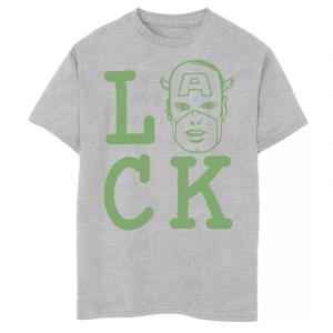 Футболка с изображением большого текста «Капитан Америка» для мальчиков 8–20 лет Marvel