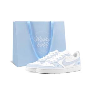 Детские скейтерские кроссовки Court Borough для младших школьников Nike, белый/синий