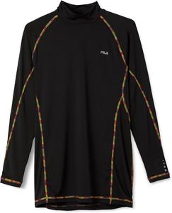 Мужское спортивное нижнее белье FILA Amphibious, с длинным рукавом, высоким воротником, компрессионная футболка, защита от УФ-излучения, быстросохнущая, 445111K