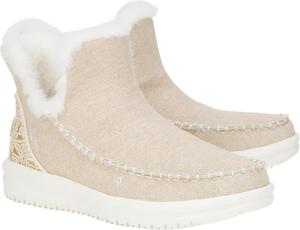 HEYDUDE womens Camden Brushed Cozy, Sand