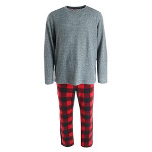 Мужской термокомплект из микрофлиса X Temp Hanes, цвет charcoal with red plaid
