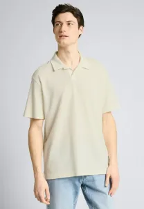 Свободная структурированная рубашка-поло Tom Tailor Denim, Wool White