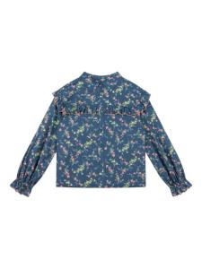 Philosophy Di Lorenzo Serafini Kids рубашка с цветочным принтом на пуговицах, синий