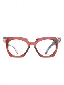 Очки Savage с геометрической оправой и заклёпками Pugnale, красный