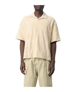 Хлопковая рубашка-поло с тиснением Bonsai, бежевый