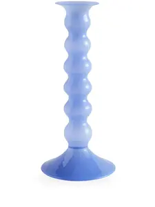 Большой подсвечник Wavy Hay, синий