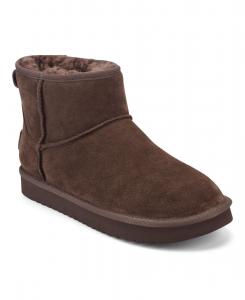 Женские удобные повседневные ботильоны Wonders с круглым носком Earth, Dark Brown Suede