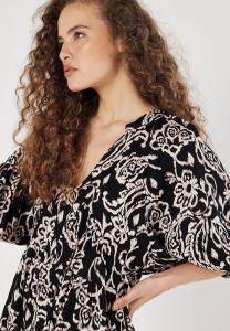 Дневное платье IKAT SARASA Apricot, черный