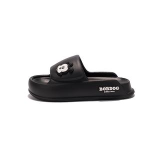Противоскользящие, дышащие, легкие, амортизирующие, балансирующие шлепанцы для детей BOBDOG, черный