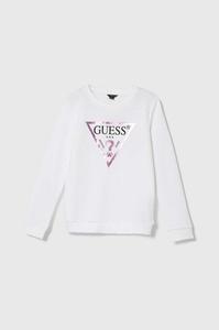 Детская хлопковая толстовка Guess, белый
