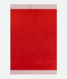 Cashmere blanket with intreccio motif BOTTEGA VENETA, красный
