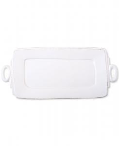 Прямоугольное блюдо с ручкой из коллекции Lastra VIETRI, белый
