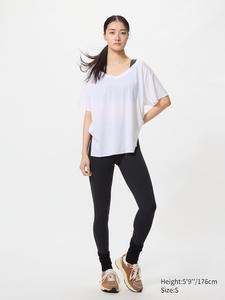 Ультраэластичные активные леггинсы (удлиненные) Uniqlo, 09 black