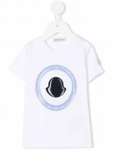 Футболка с логотипом Moncler Enfant, белый